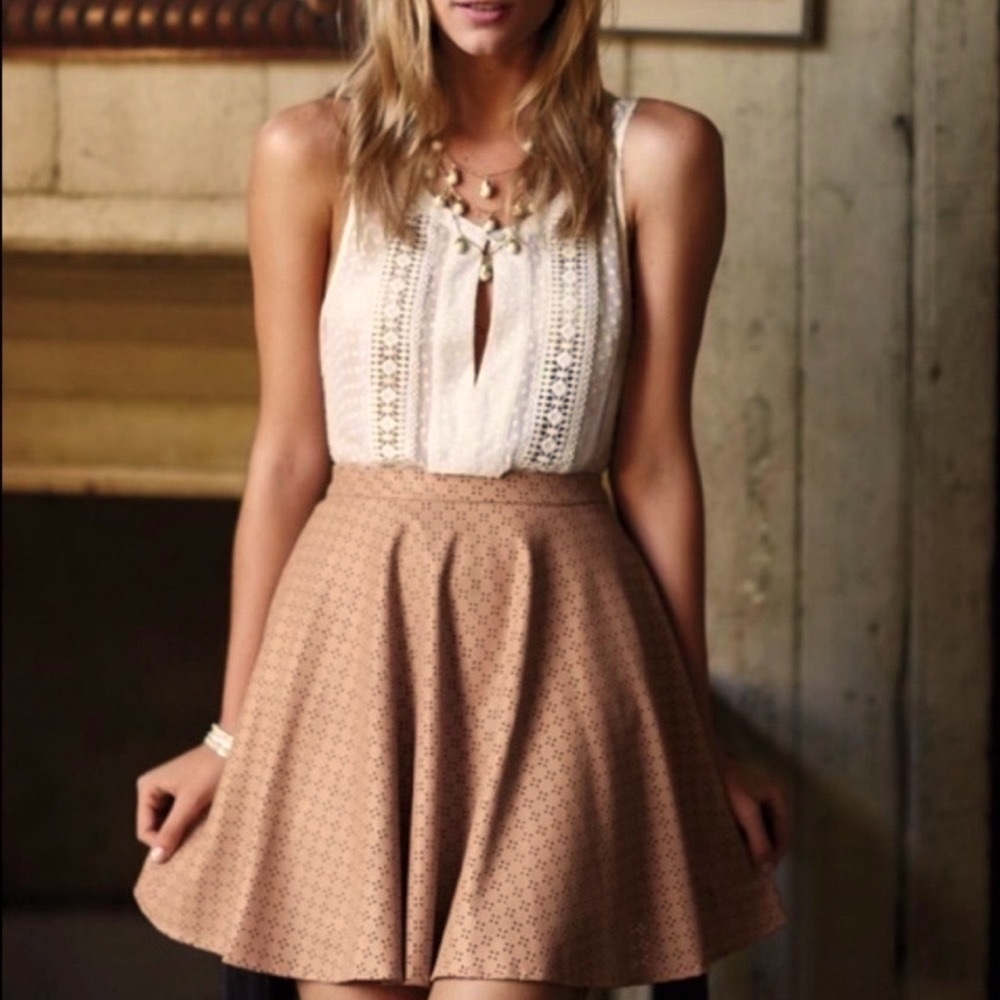 Anthropologie Meadow Rue Silk Swiss Dot Tank Top
